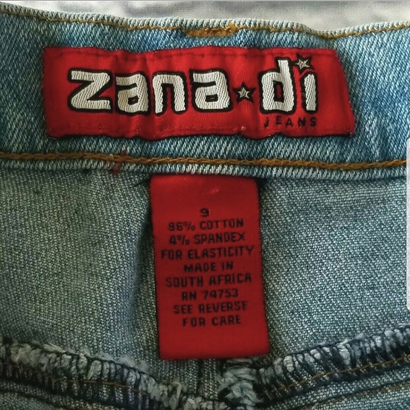 Zana Di (Zanadi) Vintage Y2K Cut Off Distressed Denim Shorts- Juniors Size 9 - Picture 7 of 7